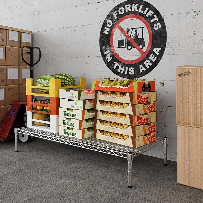 21" Deep x 48" Wide x 8" Height Wire Shelving Kit | 1-Tier | NSF Commercial Storage Rack Unit