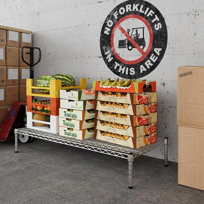 21" Deep x 48" Wide x 8" Height Wire Shelving Kit | 1-Tier | NSF Commercial Storage Rack Unit