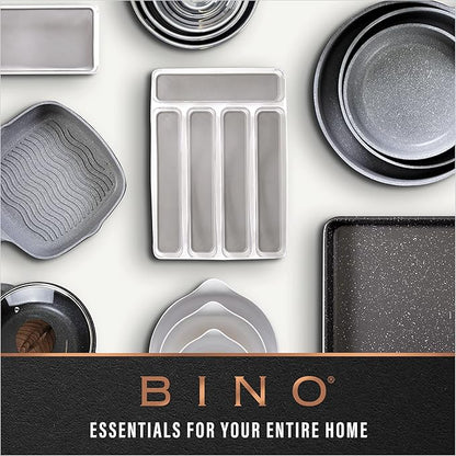 BINO | Plastic Storage Bins, Medium - Deep | THE HANDLER COLLECTION | Multipurpose Organizer Bins | Kitchen Pantry Organizers and Storage | Clear Containers for Organizing Home | Freezer Organizer