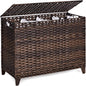 Laundry Hamper with 4 Removable Liner Bags; 176L Handwoven Rattan Laundry Basket with Lid & Heightened Feet; Clothes Hamper with Side Handles