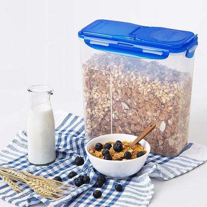 LOCK & LOCK Easy Essentials Food lids (flip-top) / Pantry Storage/Airtight containers, BPA Free, top-16.5 Cup-for Cereal, Clear (Pack of 2)
