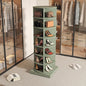 7-Tier Rotating Shoe Rack Tower, 360 Spinning Shoe Rack, Modern Free Standing Spinning Shoe Organizer, Rotating Lazy Susan Shoe Racks for Entryway Doorway, Holds Up to 28 Pairs of Shoes(Green)