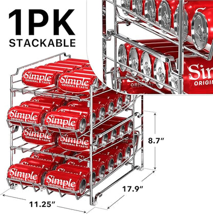 Simple Houseware Dual Row Front Loading Can Dispenser, Chrome