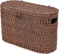 Coeusy Toilet Paper Storage Basket with Lid, Paper Rope Toilet Paper Holder for Up to 6 Mega Rolls, Wicker Basket for Bathroom Accessories Organizer, Boho Hand Woven Rattan Decorative Decor, Brown