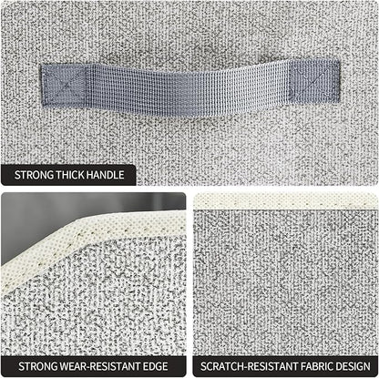 Homsorout Storage Bins for Shelves - Large Trapezoid Closet Shelf Organizer, Fabric Organization Bins with Handles, Storage Baskets for Clothes, Towel, Purse, 6 Pack, Light Gray