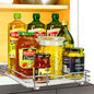 LYNK PROFESSIONAL® Pull Out Spice Organization for Cabinets - 10-3/8 inch Wide – Spice Rack for Inside Cabinets, Slide Out Spice Rack Organizer for cabinet – Pull Out Spice Rack, Sliding 1 Tier Chrome