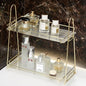 Edergoo Bathroom Organizer Countertop, 2 Tier Bathroom Counter Organizer Tool-Free 10S Assembly, Acrylic Countertop Organizers Shelf for Vanity Dresser Skincare Kitchen Storage