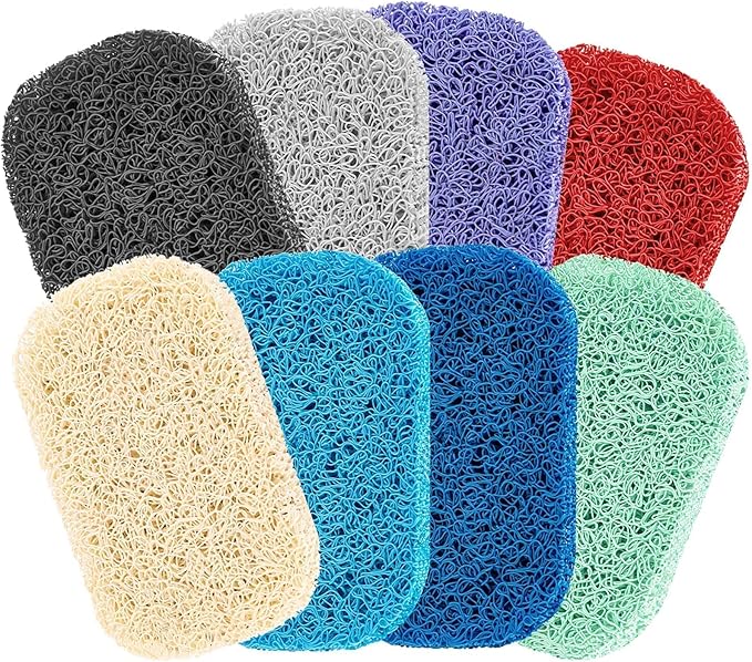 8Pcs Soap Saver Pad, Soap Savers for Bar Soap Bathroom Soap Dishes Self Draining Pads for Soap Lift Dish, Soap Holders for Bathroom (8 Colors)