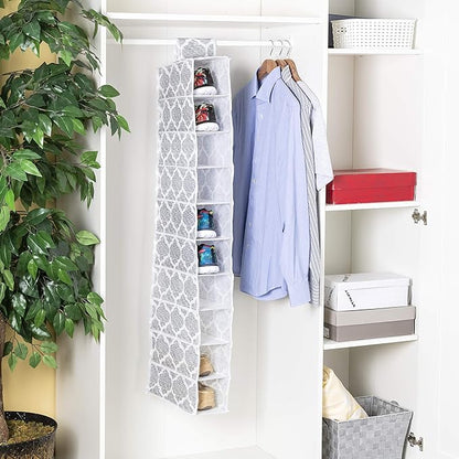 Home Basics Arabesque Non-Woven Closet Storage (2, 10 Shelf Hanging Closet Organizer)