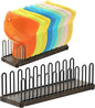 NANATI Hat Organizer for 9 Baseball Caps, Solid Wood Base Hat Rack for Closet, Metal Hat Stand for Baseball Caps, Hat Storage with Anti-slip Pads, Cap Organizer Hat Holder for Closet