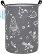 Storage Bin, Canvas Fabric Collapsible Organizer Basket for Laundry Hamper,Toy Bins,Gift Baskets, Bedroom, Clothes,Baby Nursery (Space Universe)