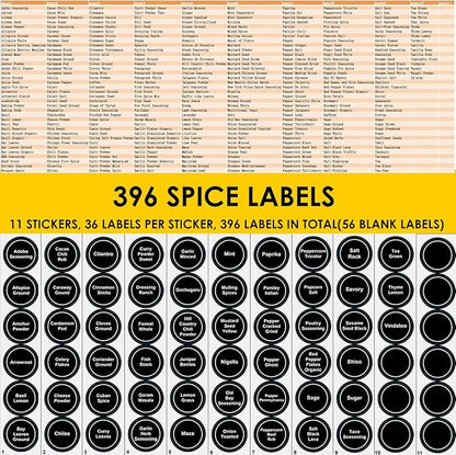 Bamboo Spice Rack Organizer With 28 Spice Jars, 780 Labels, 4 Tier Wood Hanging Shelf, Chalk Marker and Funnel Set for Drawer Cabinet Kitchen Countertop Wall Mount, Empty 4 oz Glass Jar & Shaker Lids