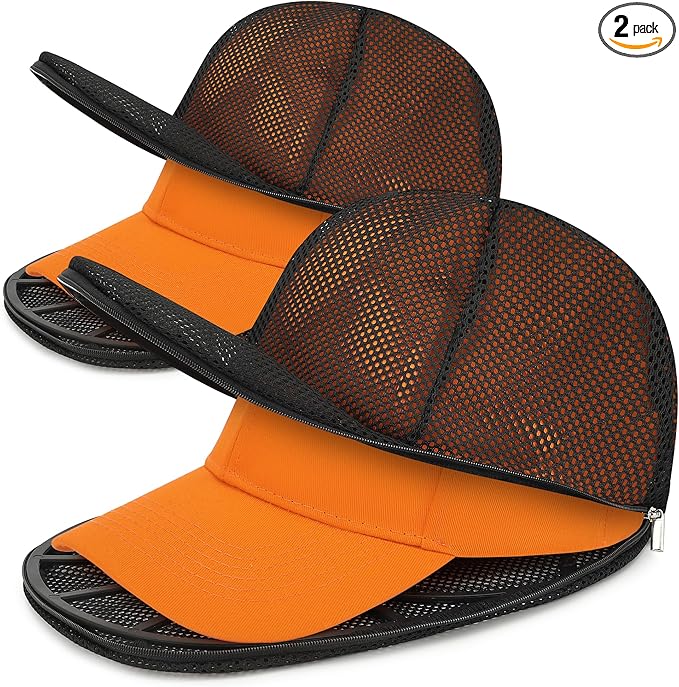 Hat Washer Cage for Baseball Caps, Hat Cleaner for Washing Machine & Dishwasher, Fits Adult & Kids Hats Baseball Cap Washing Cage, Cap Cleaner with Frame Cage and Mesh (2Pack Black)