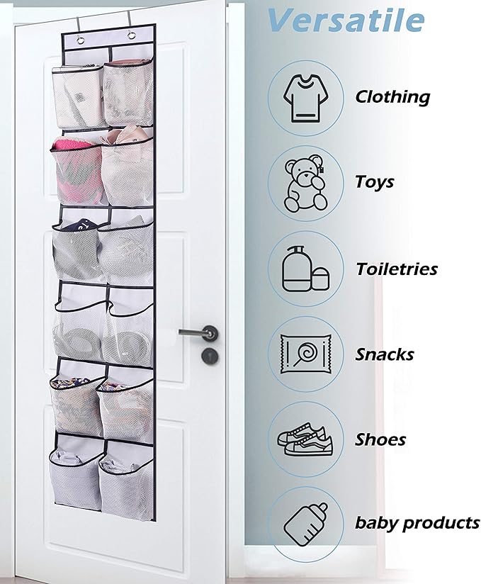 MISSLO Over The Door Shoe Organizer Bundle 30 Pairs Over the Door Shoe Organizer
