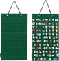 PACMAXI Hanging Brooch Pin Organizer, Display Pins Storage Case, Brooch Collection Storage Holder, Holds Up to 96 Pins.(Not Include Any Accessories) (S-96 Slots, Green, Small)