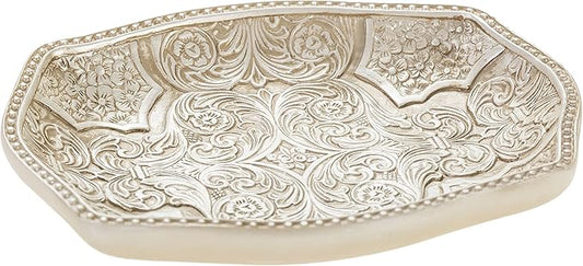 Creative Scents Victoria Soap Dish for Bathroom, Decorative Dry Bar Holder- Durable Resin Design - Best Dishes for Sink/Bath/Shower/Bathtub Décor