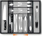 1 Pcs Utensil Drawer Silverware Organizer, Metal Mesh Expandable 13" ~24" Kitchen Drawer Organizer, 7-9 Slots Cutlery Tray Dividers for Kitchen Flatware Christmas Housewarming Gift (Black)