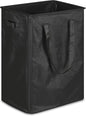 efluky Slim Laundry Basket, Narrow Laundry Hamper with Handles, Collapsible Dirty Clothes Hamper, Tall Laundry Bin for Laundry Room, Dorm and Bedroom, 90L Black
