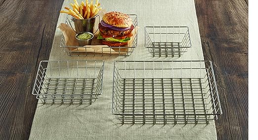 American Metalcraft SQGS12 Square Wire Grid Basket, Stainless Steel, 12-Inches