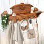 Coat Hanger Wall Mount with Shelf - Gorgeous 24" Farmhouse Coat Rack Wall Mount with Shelf with Hooks for Entryway - Wall Mounted Coat Rack for Wall Hanging Coats, Jackets, Purses, Keys (Brown)
