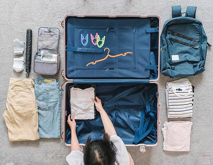 Space Saving Hangers 8-Pack Multi Color Multipurpose Portable Foldable Travel, Compact, Lightweight for Camping Flying RV Europe Vacation Essentials Suitcase