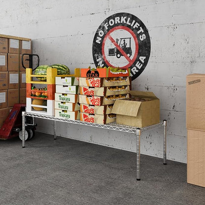 18" Deep x 54" Wide x 14" Height Wire Shelving Kit | 1-Tier | NSF Commercial Storage Rack Unit