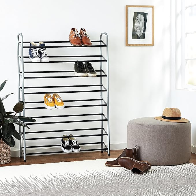 Whitmor 8 Tier Shoe Tower - 40 Pair - with Non-Slip Racks