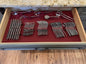 Silverware Drawer Lining Kit in Maroon - Holds 70 Pieces