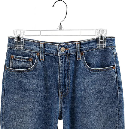 DEILSY™ Pants Hangers with Clips – 12 inch Space Saving Pants Hangers - Stylish Jeans Hangers for Closet Organization - Durable Hangers for Pants, Skirts, Jeans, Shorts, Trousers - 30 Pack