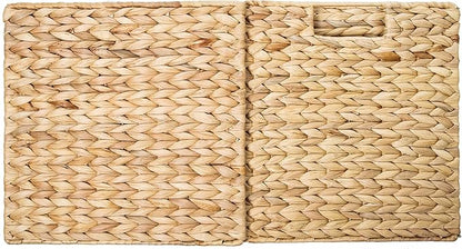 Trademark Innovations 12" Foldable Hyacinth Storage Basket with Iron Wire Frame