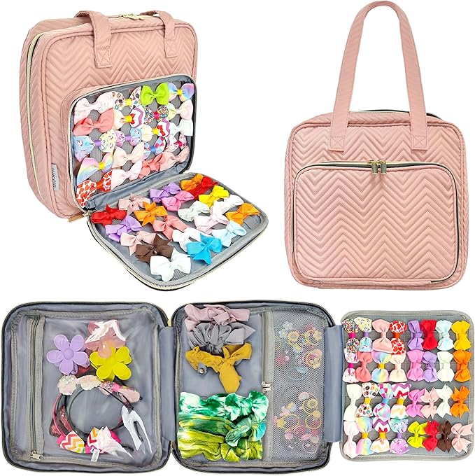 MICOM Large Capacity Baby GirlHair Accessories Organizer for Baby Girls, Hair Clips,Bows Storage, Multifunctional Case for Display Hair Clips