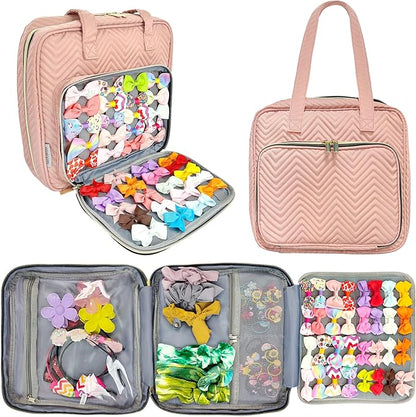 MICOM Large Capacity Baby GirlHair Accessories Organizer for Baby Girls, Hair Clips,Bows Storage, Multifunctional Case for Display Hair Clips