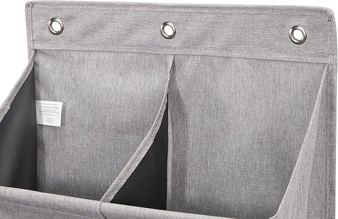 Over Door Organizer with 10 Extra Large Pockets, 23 Pairs Shoes Large Capacity Hanging Storage Organizer for Shoes, Diapers, Dark Grey, 8 Layers, 2-Pack