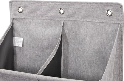 Over Door Organizer with 10 Extra Large Pockets, 23 Pairs Shoes Large Capacity Hanging Storage Organizer for Shoes, Diapers, Dark Grey, 8 Layers, 2-Pack