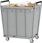 Hoctieon Large Laundry Cart with Wheels, 400L Heavy Duty Laundry Basket Organizer, Rolling Hamper Sorter for Clothes Storage, Industrial Dirty Clothes Hamper for Home & Hotel, Gray