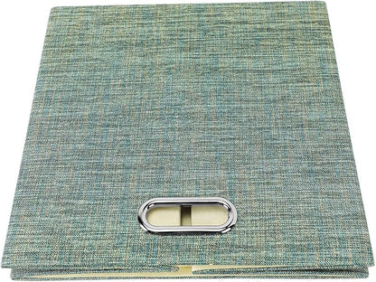 Posprica Storage Boxes, Foldable Organiser Cube Basket Bin, Thick and Heavy Duty (28×28×28cm/4pcs, Teal)
