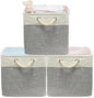 Simple Houseware 13" x 13" Large Fabric Storage Cubes for Closet and Cube Organizer, 3 Pack, Gray