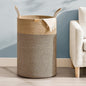 Nunsino Laundry Hamper 75L,Large Laundry Basket for Clothes,Decorative Storage Basket for Blankets,Cotton Rope Woven basket for bedroom,Dark Brown