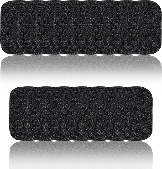 15 Piece Soap Savers Pads - Black BPA Free Holder for Bar Soap, Non-Slip Self Draining Dish Lift for Shower, Kitchen, Bathroom - Tray Bulk Accessories
