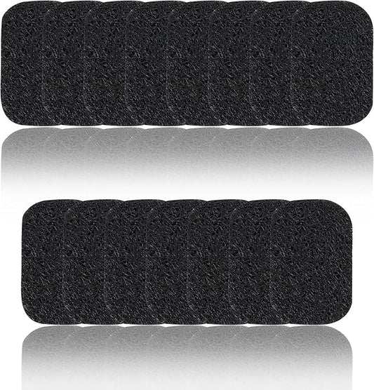 15 Piece Soap Savers Pads - Black BPA Free Holder for Bar Soap, Non-Slip Self Draining Dish Lift for Shower, Kitchen, Bathroom - Tray Bulk Accessories