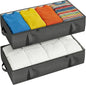 TidyCorner 2-Pack Under Bed Storage Containers, 8 Inches Tall Underbed Clothes Storage Organizer Bin with Sturdy Sidewalls/Bottom, Under the Bed Storage Bags 2 Storage Bins, Black