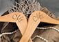 NAHANCO MRMRS20017ENG Bridal Hanger Set, Natural Wood Hangers Engraved with (Mr. and Mrs.), 17” (2 Piece Set), Natural w/Engraved Print