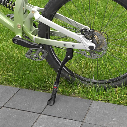 Heavy Duty Bike Kickstand, Aluminum Alloy Strong Rear Mount Bicycle Kick Stand for 24-29 inch Electric & Mountain Adult Bike, EBike Kick Stand for 40MM Hole Distance