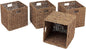 Foldable Storage Basket with Iron Wire Frame By Trademark Innovations (Set of 4)