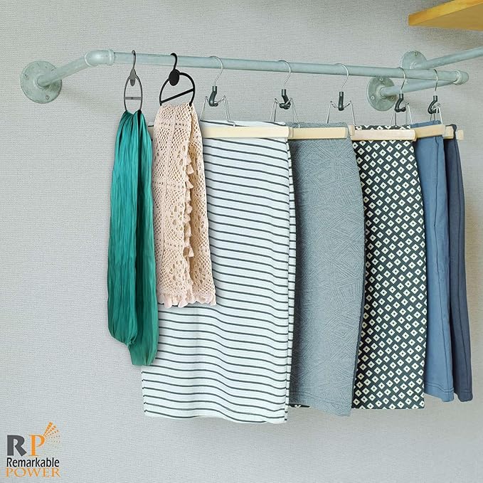 50 Pack Black Scarf Hanger Plastic Scarf Holders Scarves Ties Organizers for Headscarves Clothing Sorting Storing