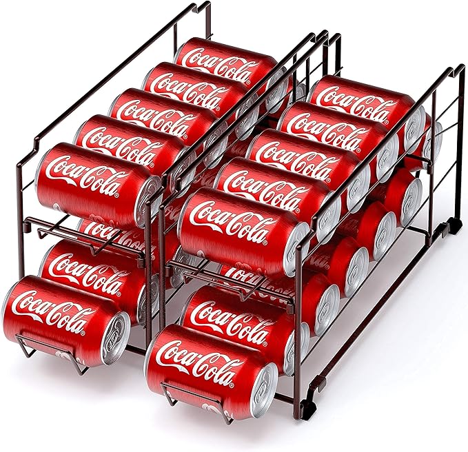 Simple Houseware Stackable Can Rack + Soda Can Dispenser