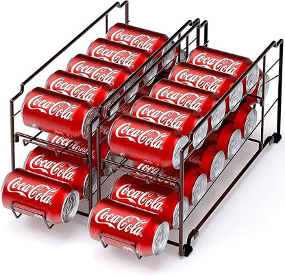 Simple Houseware Stackable Can Rack + Soda Can Dispenser