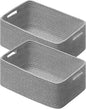 UBBCARE 2 Pack Storage Baskets for Shelves, Large Woven Storage Baskets, Dog Toy Bins, Baskets for Organizing Clothes, Towels, Books, Blanket, 17"L x 13"W x 7.5"H, Grey