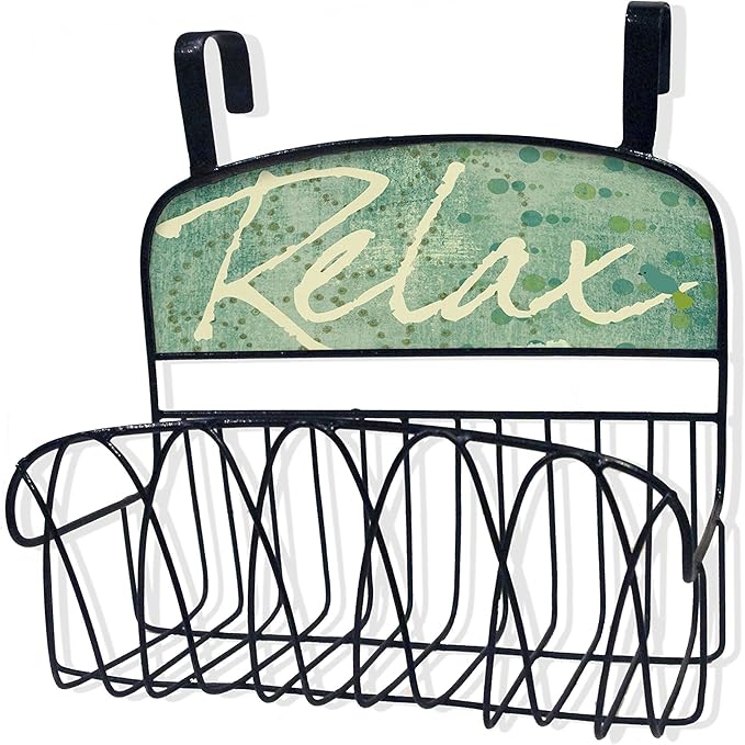 Stupell Home Décor Relax Over The Door Organizer Basket, 11 x 11 x 6, Proudly Made in USA