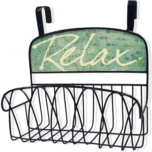 Stupell Home Décor Relax Over The Door Organizer Basket, 11 x 11 x 6, Proudly Made in USA